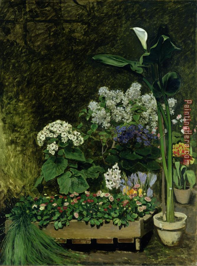 Pierre Auguste Renoir Flowers in a Greenhouse